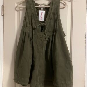 Olive Green Sleeveless romper